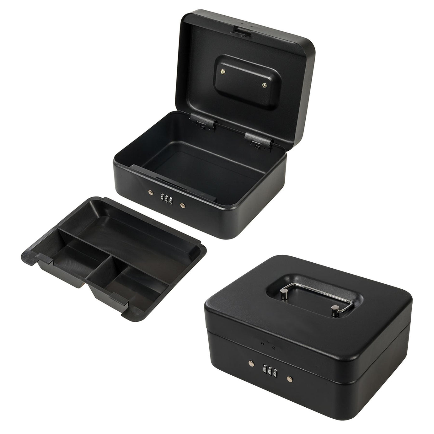 3-Digit Combination Cash & Valuables Safe Box 200 x 160 x 90mm Powder Coated