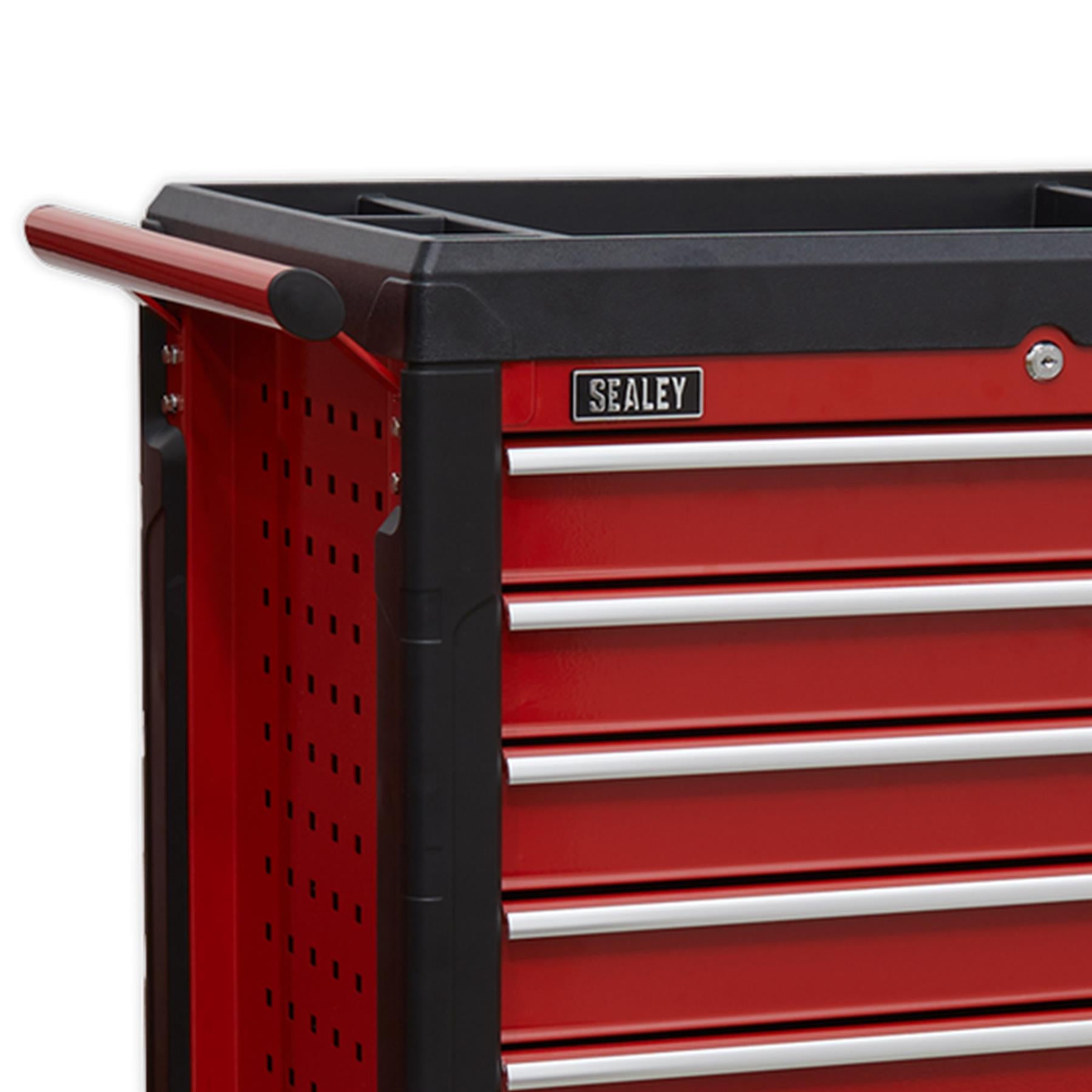 Sealey Rollcab 7 Drawer with Ball Bearing Slides - Red AP3407
