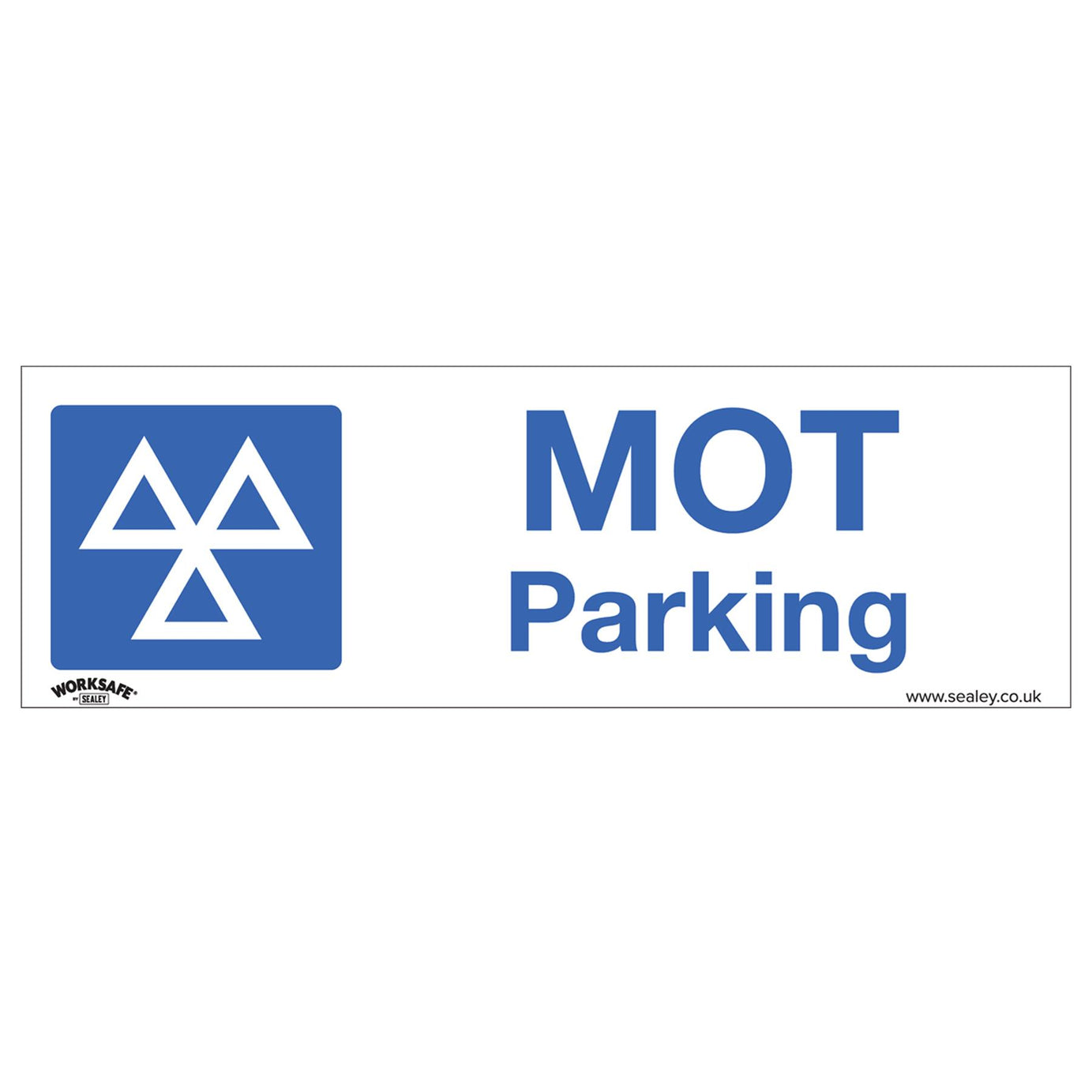 Sealey Safety Sign - MOT Parking - Rigid Plastic - Pack of 10