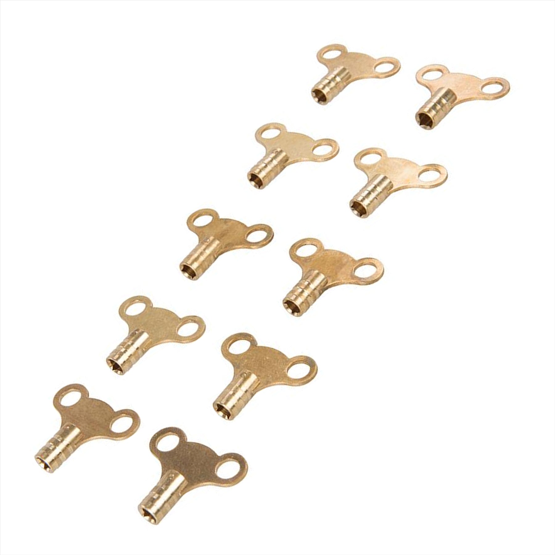 Radiator Bleed Keys Brass Clock-Type Corossion Resistant For Air Vents 10Pk