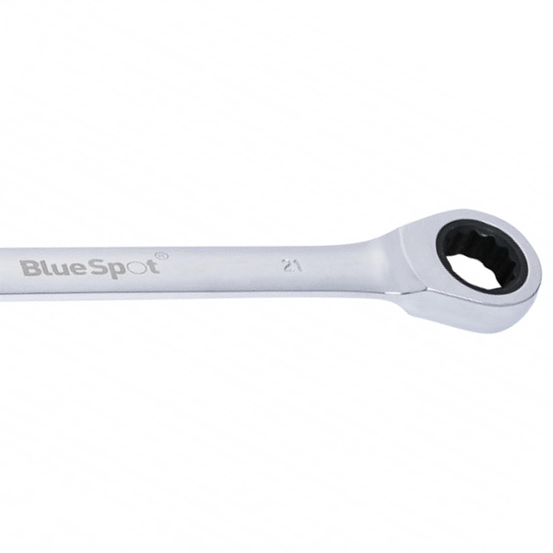 BlueSpot 21mm Fixed Head Ratchet Spanner Metric Chrome Vanadium 72 Teeth