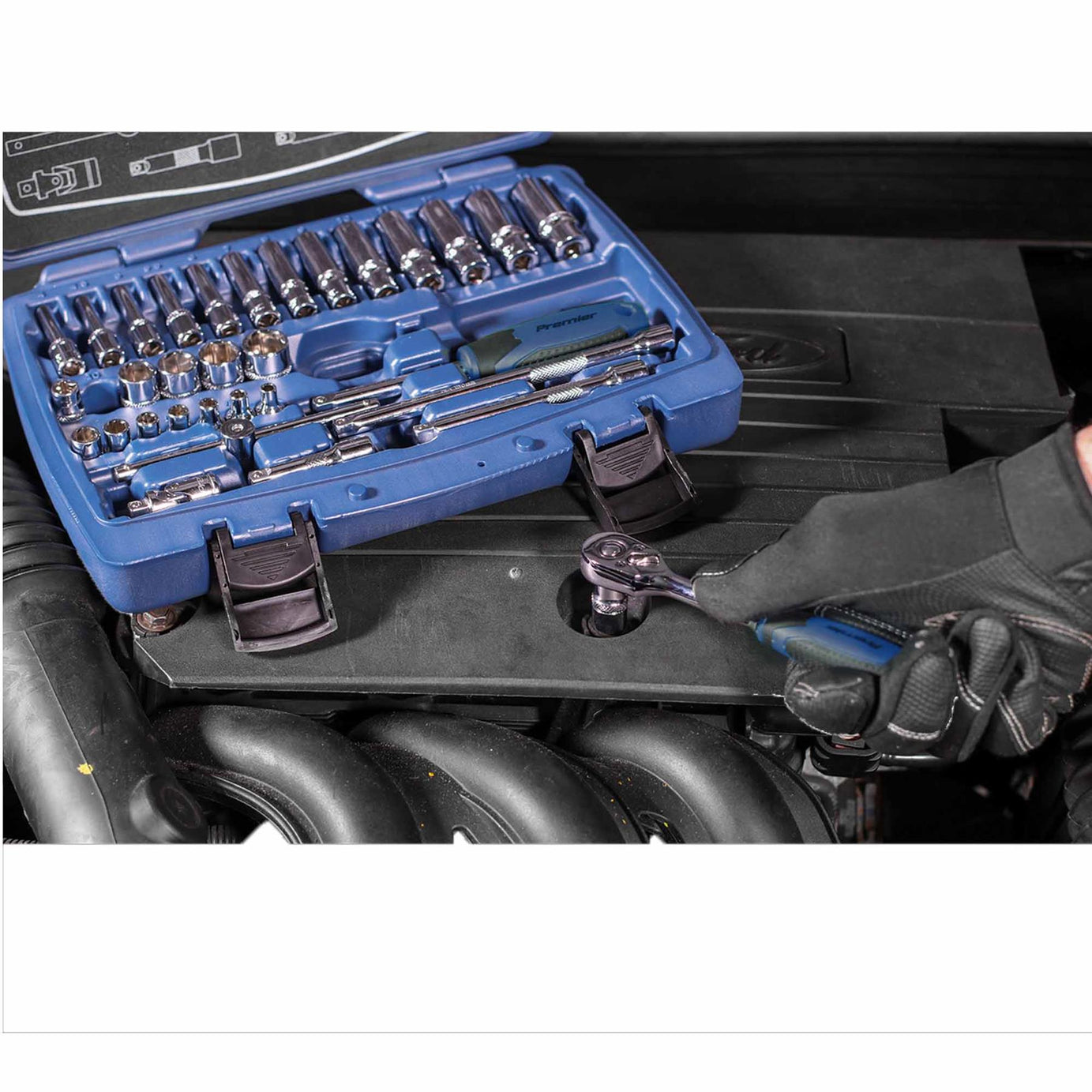 Sealey Socket Set 33pc 1/4"Sq Drive 6pt WallDrive Metric