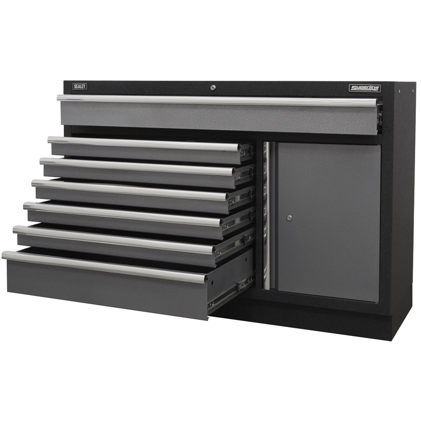 Sealey Modular 7 Drawer Floor Cabinet  Aluminium drawer pulls 1360mm