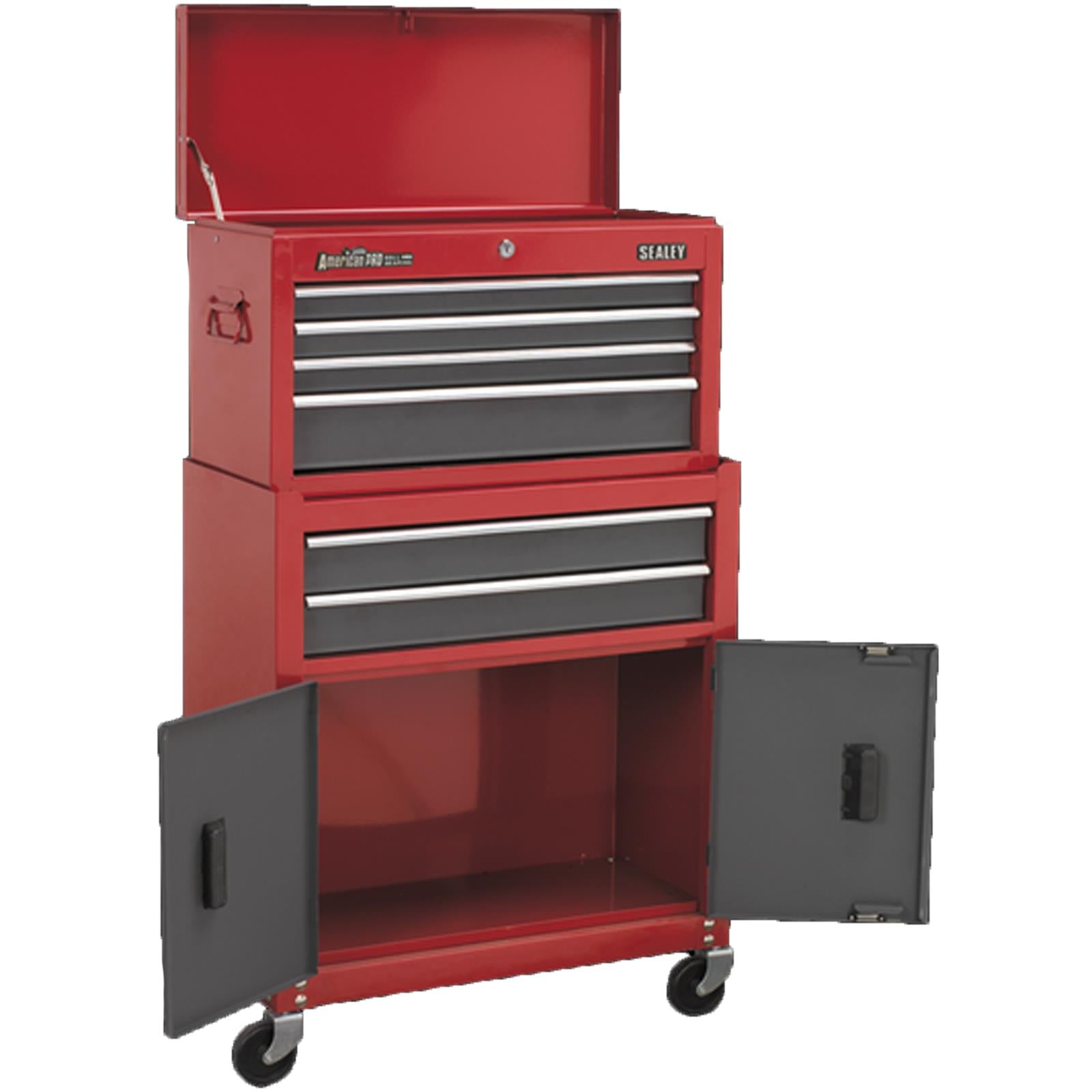 Sealey Topchest & Rollcab Combination 6 Drawer with Ball-Bearing Sl