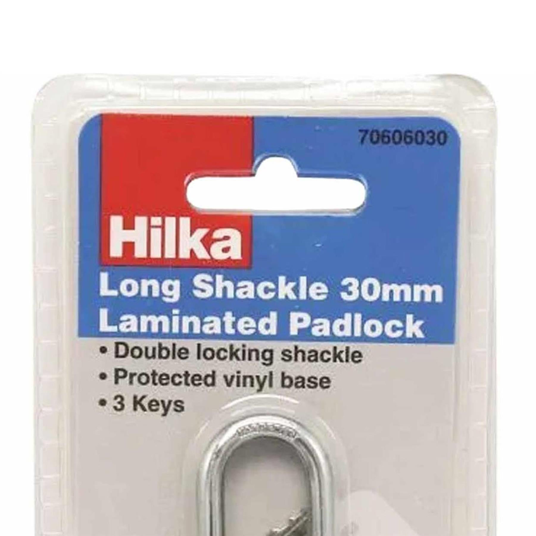 30mm Long Shackle Laminated Padlock with Vinyl Bumper