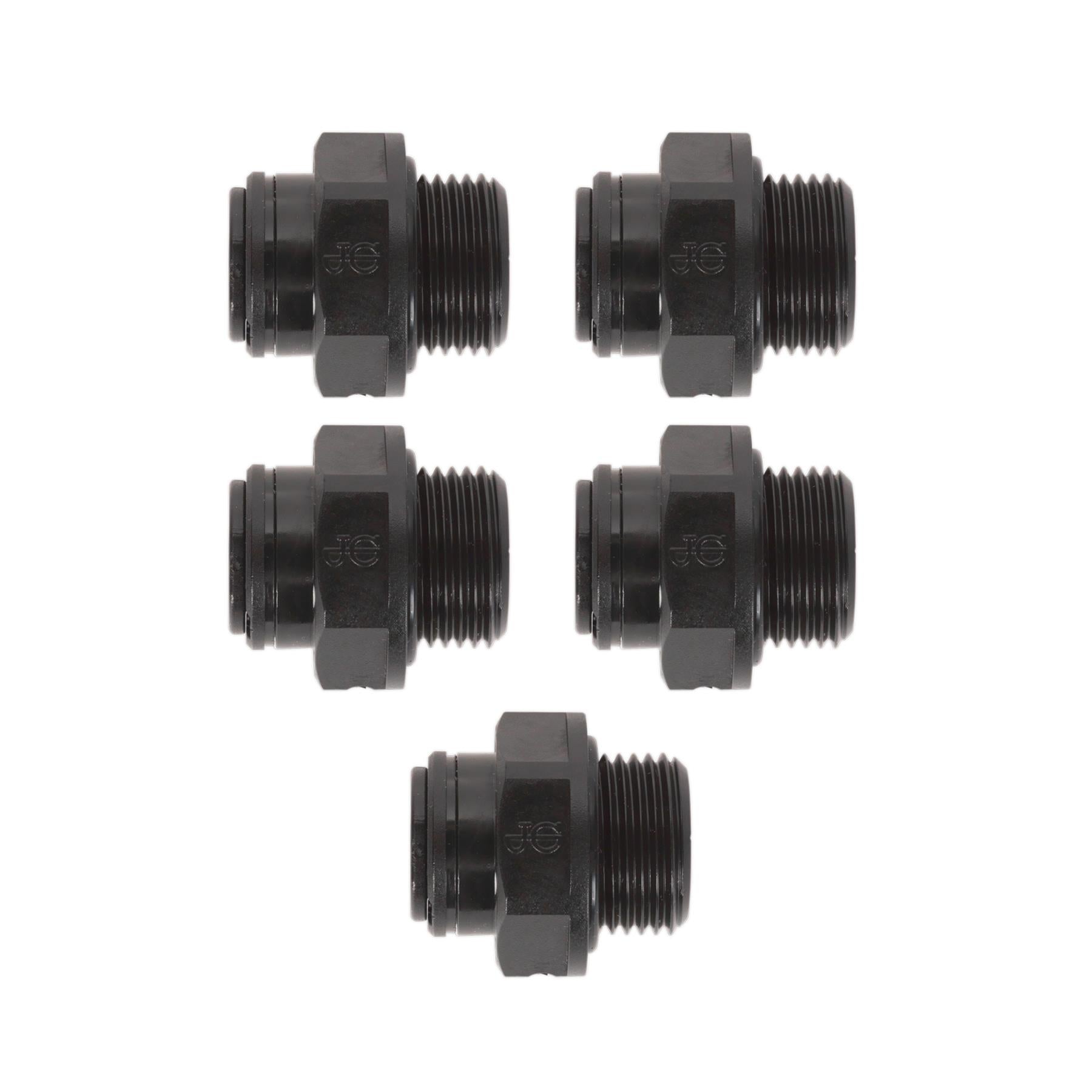 Sealey Straight Adaptor 8mm x 3/8"BSP Pk of 5 (Speedfit-PM010813E)
