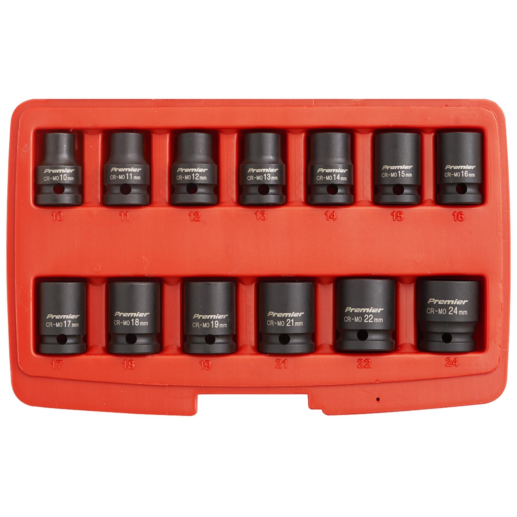 Sealey Impact Socket Set 13pc 1/2"Sq Drive 12pt