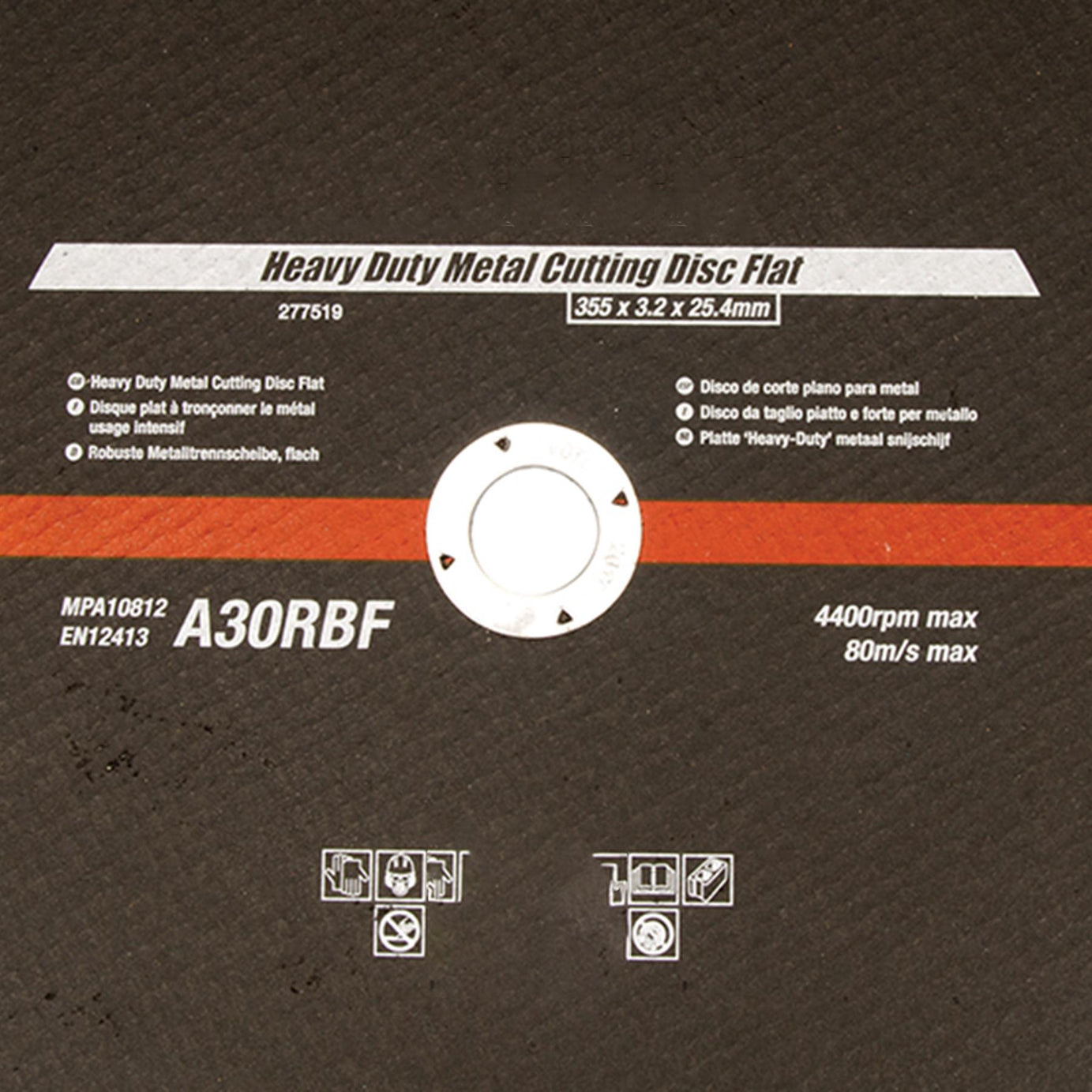 Heavy Duty Metal Cutting Disc Flat 355 x 3.2 x 25.4mm Angle Grinder  Long life