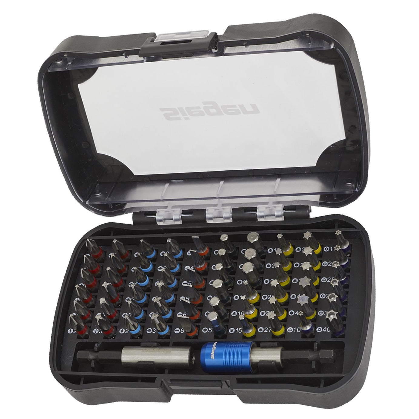 Sealey Power Tool Bit Set 62pc Colour-Coded S2
