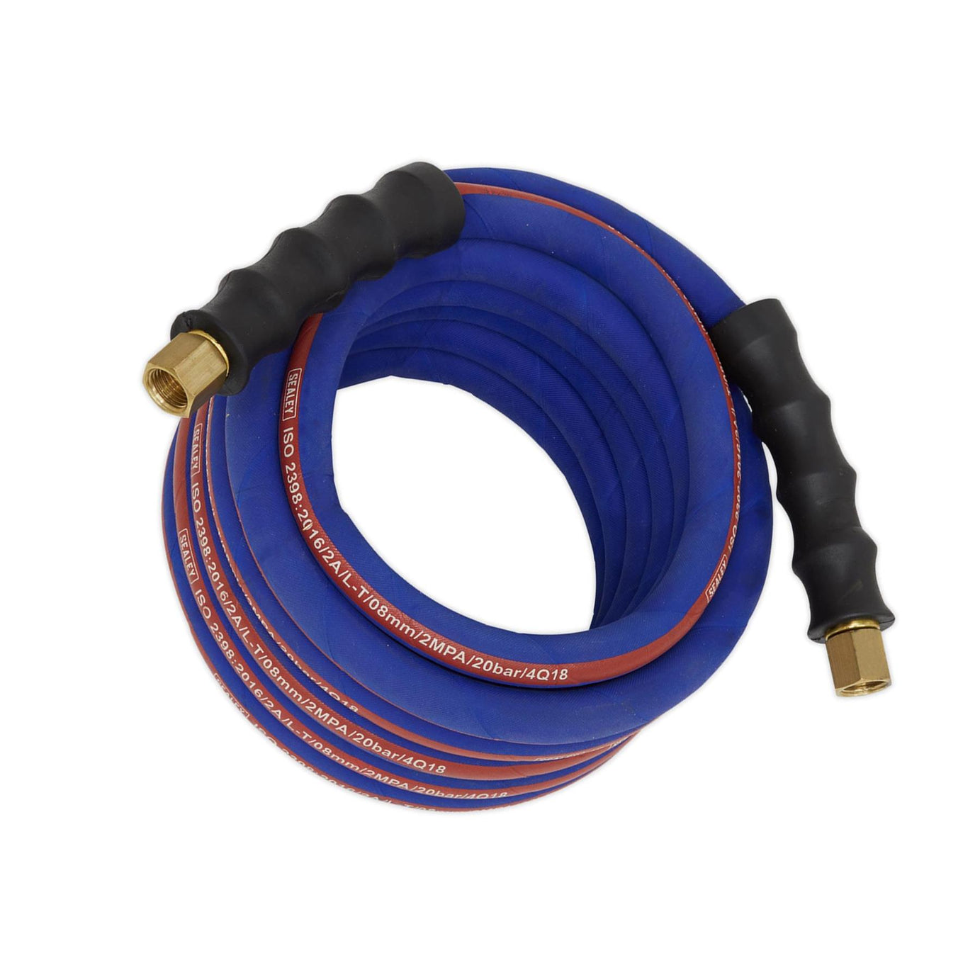 Sealey Rubber Air Hose 5m For Air Compressor 1/4"BSP 8mm Bore Extra Heavy Duty