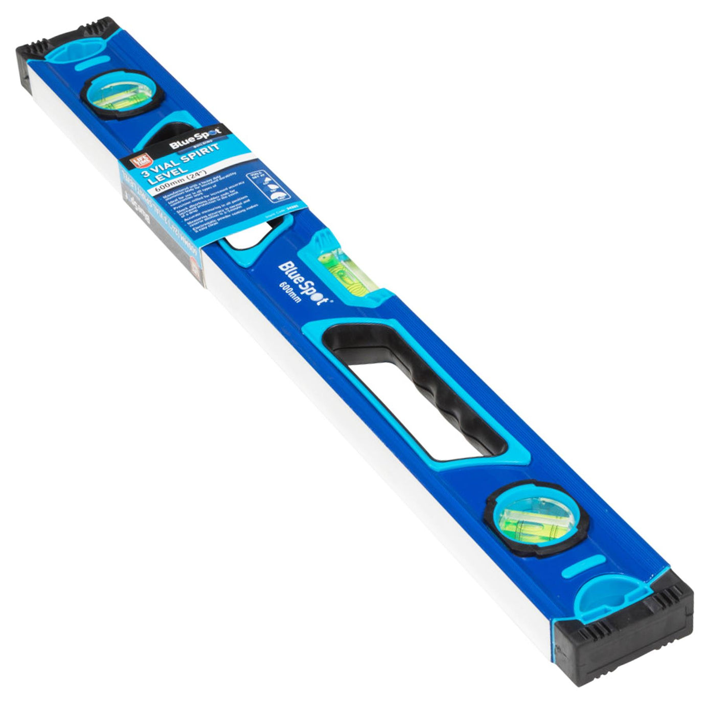 BlueSpot Professional Spirit Level 2ft / 24" (600mm) 3 Vials Ribbed HD Level