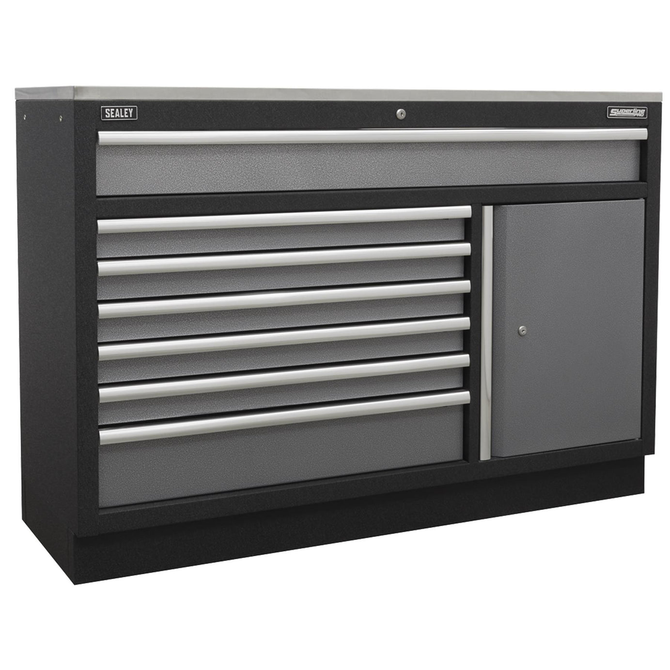 Sealey Modular 7 Drawer Floor Cabinet  Aluminium drawer pulls 1360mm