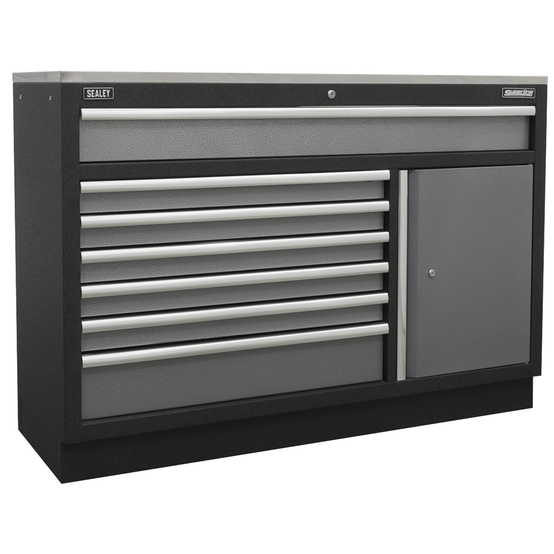 Sealey Modular 7 Drawer Floor Cabinet  Aluminium drawer pulls 1360mm