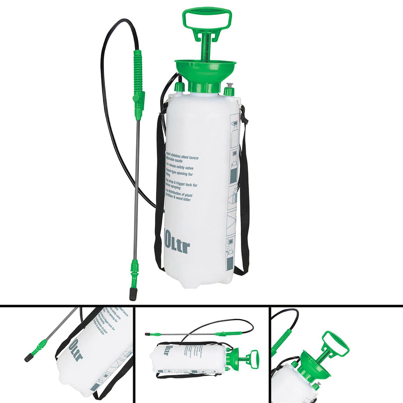 10 Liter Pressure Garden Sprayer For Easy Spraying Of Water-Based Liquids