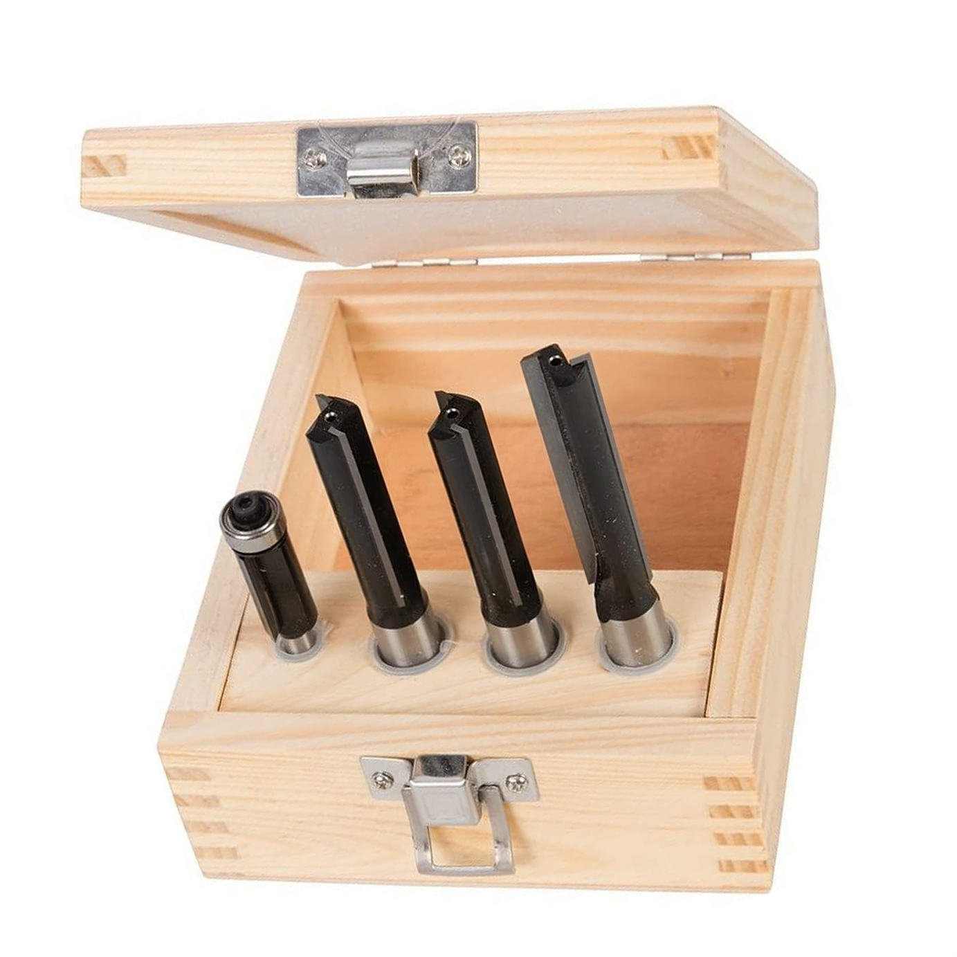 1/2" Kitchen Worktop Fitters Bit Set 4Pce Twin Flutes For Clean, Precise Cutting