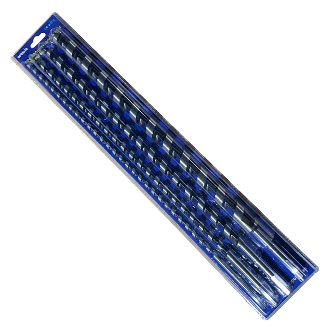 4Pc 600mm Long Auger Drill Bit Set Hex Shank 8mm - 24mm Wood Drilling