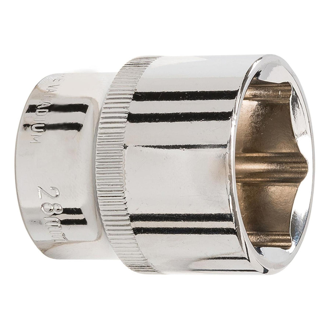 Socket 1/2" Drive Metric Hex Square 28mm Individual Hex Polished Crv Quality