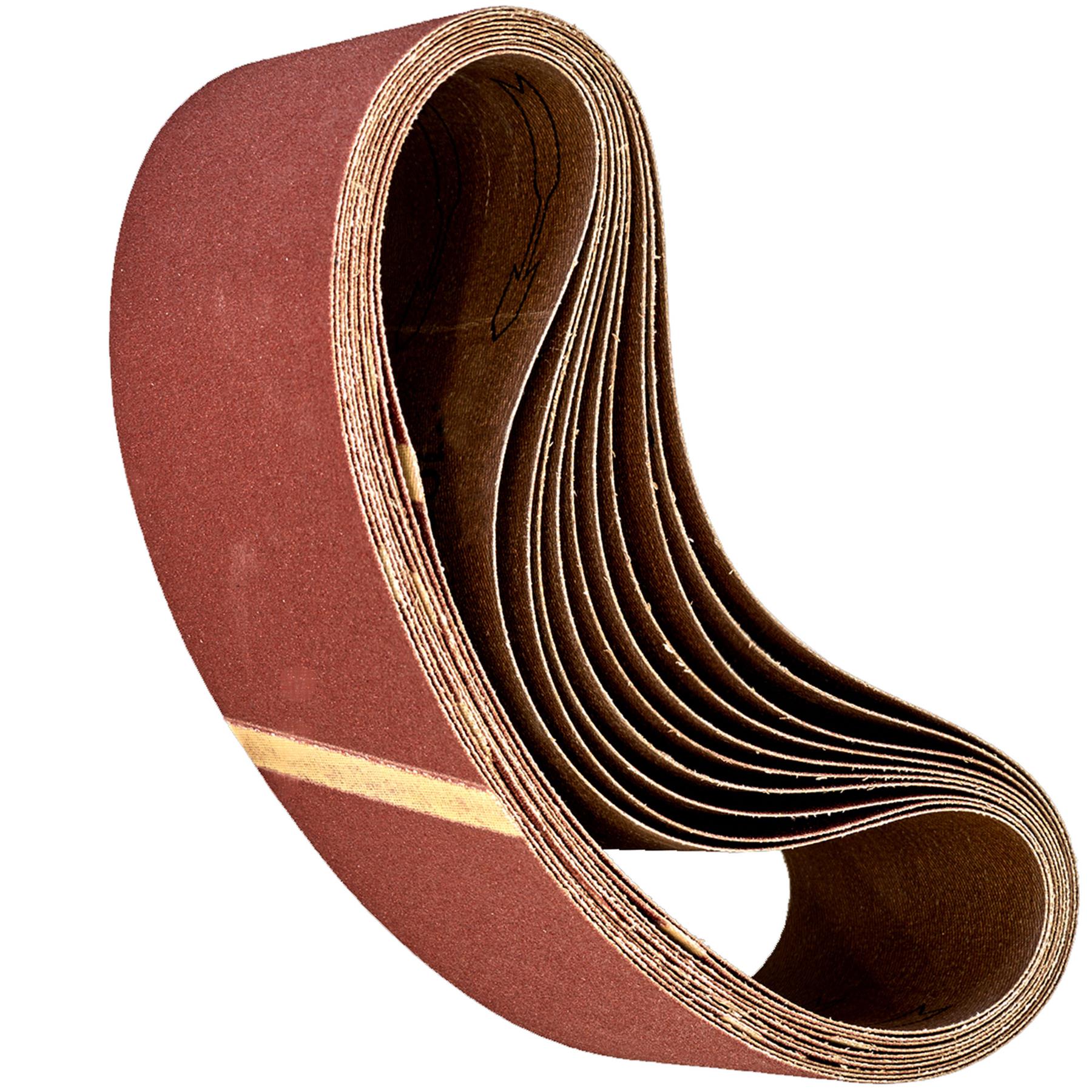 Sanding Belt 75 x 533mm 60Grit - Aluminium oxide resin  Pack of 10 Sealey