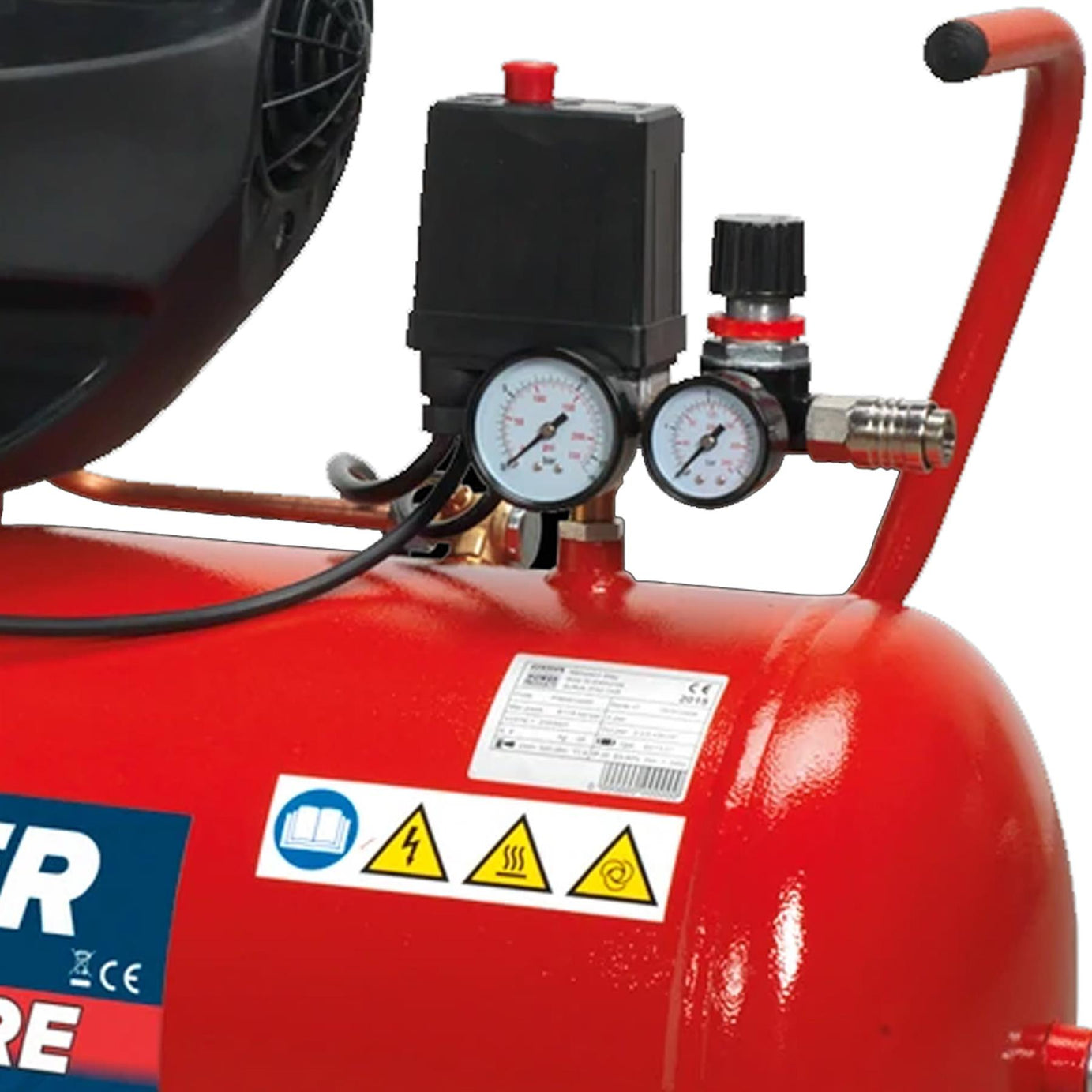Sealey Compressor 50L V-Twin Direct Drive 3hp Oil Free