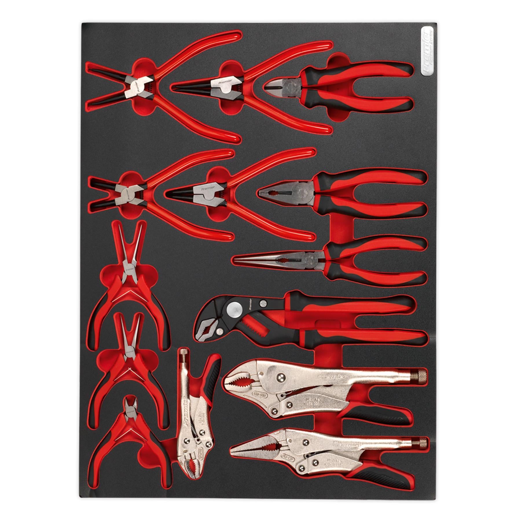 Sealey Tool Tray with Pliers Set 14pc