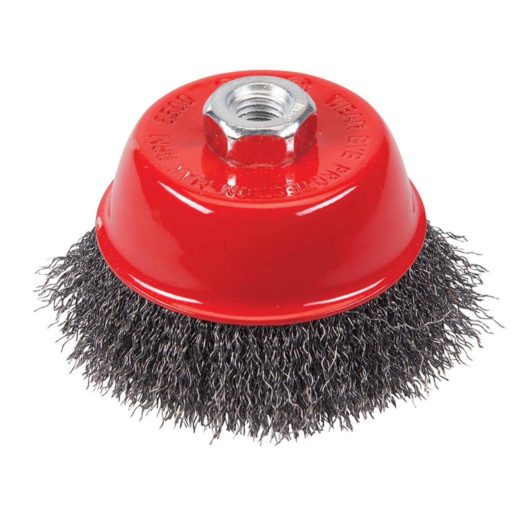Steel Crimp Cup 100mm Wire Brush M14 Rust Removal For Metal And Stone Working