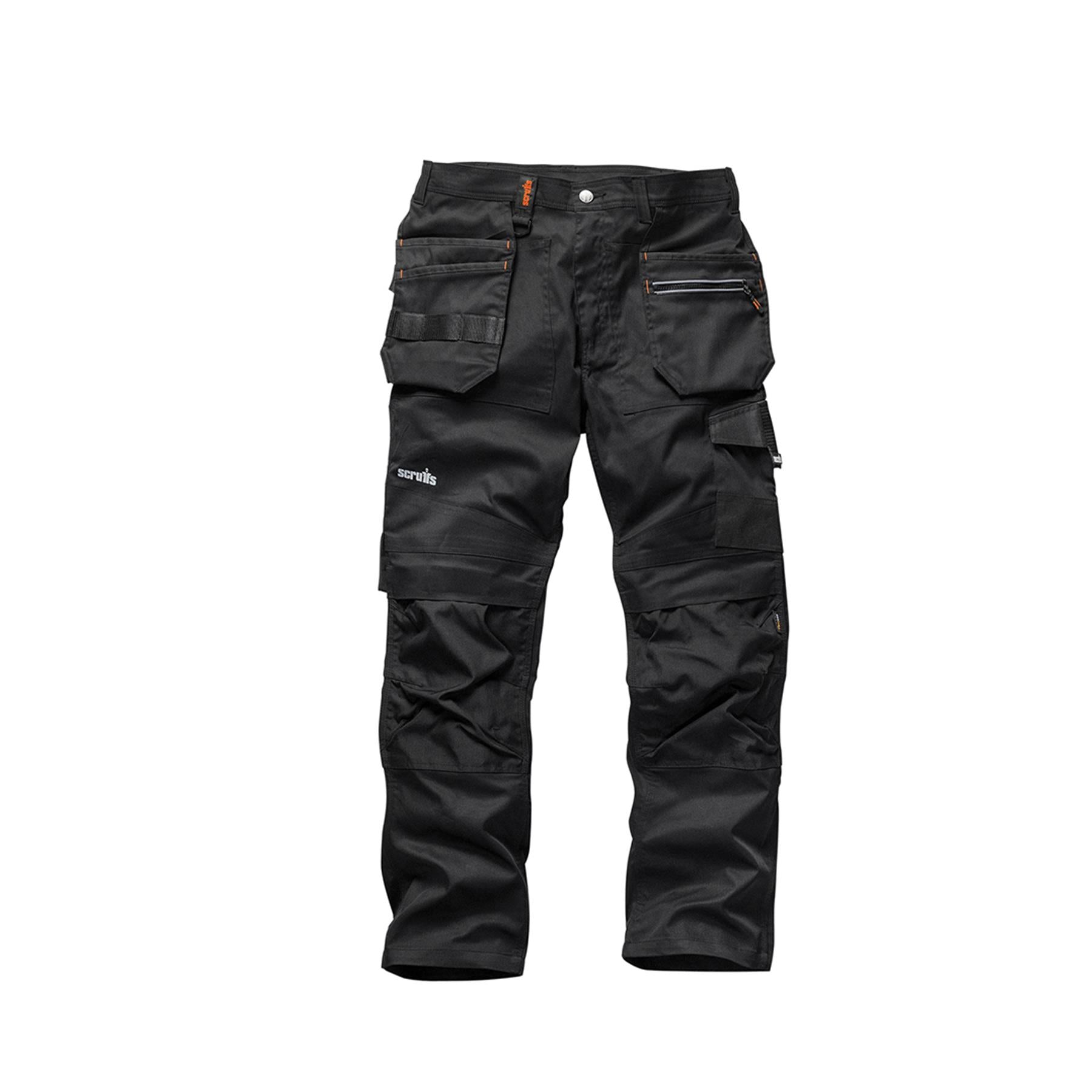 Scruffs Trade Flex Slim Fit Work Trousers Black 34 Small Mens Hardwearing