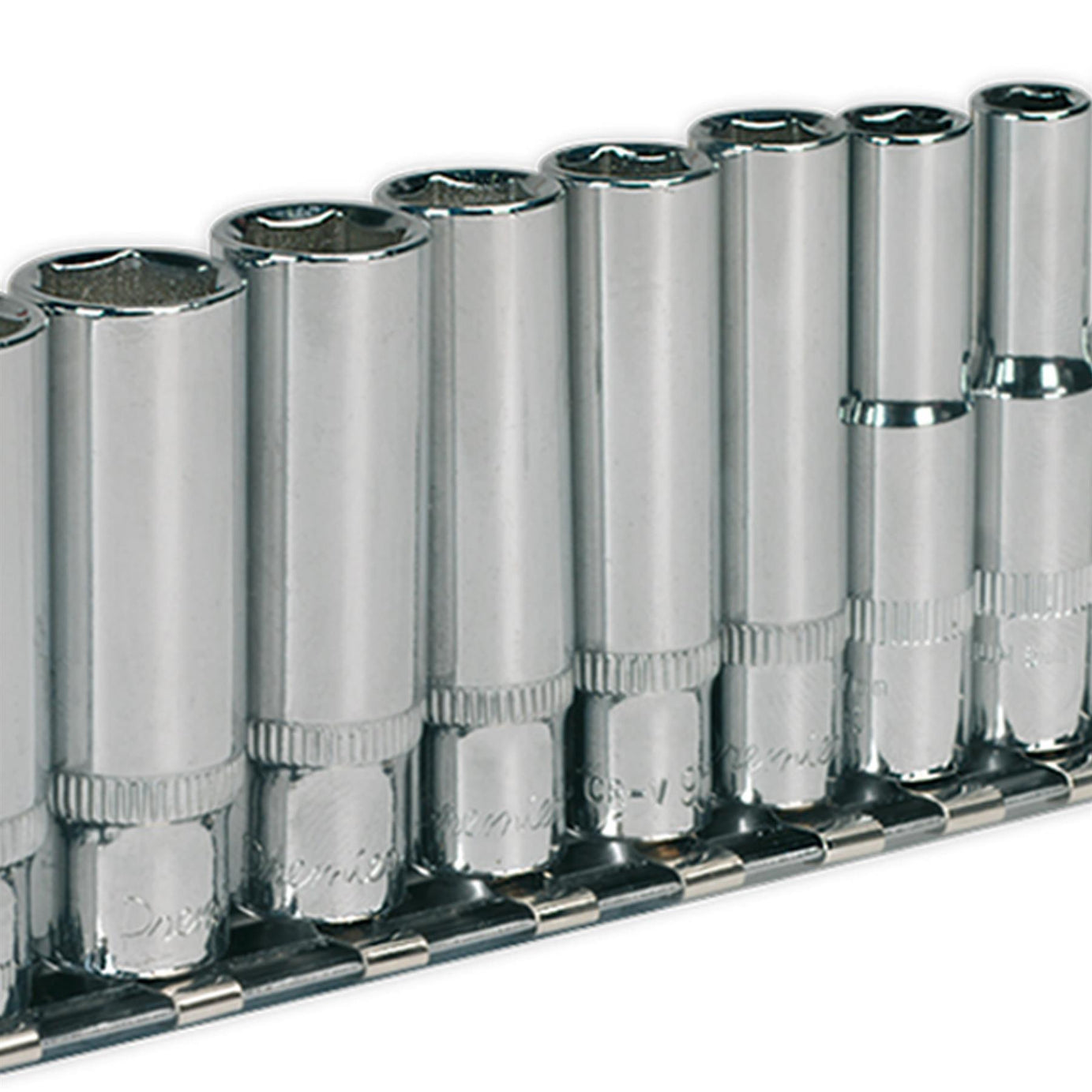 Sealey Socket Set 13pc 1/4"Sq Drive Deep WallDrive Metric