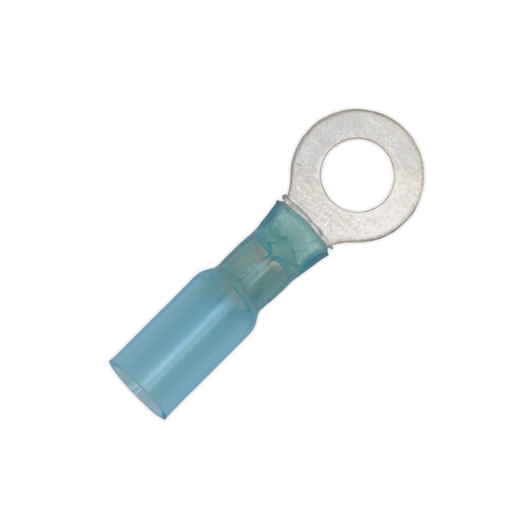 Sealey Heat Shrink Ring Terminal Ø8.4mm Blue Pack of 25