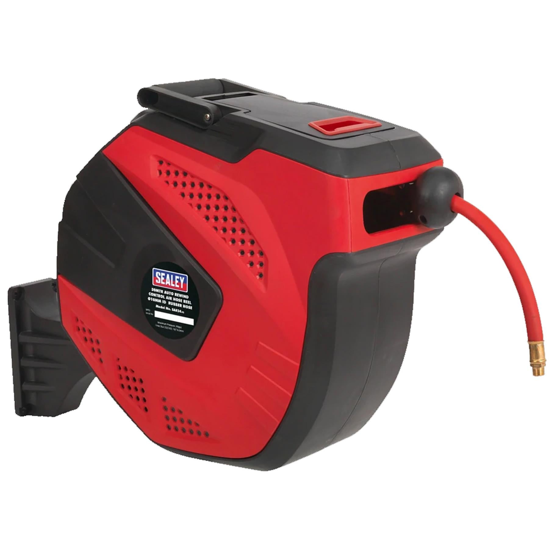 Sealey Air Hose Reel Auto-Rewind Control 30m �10mm ID - Rubber Hose