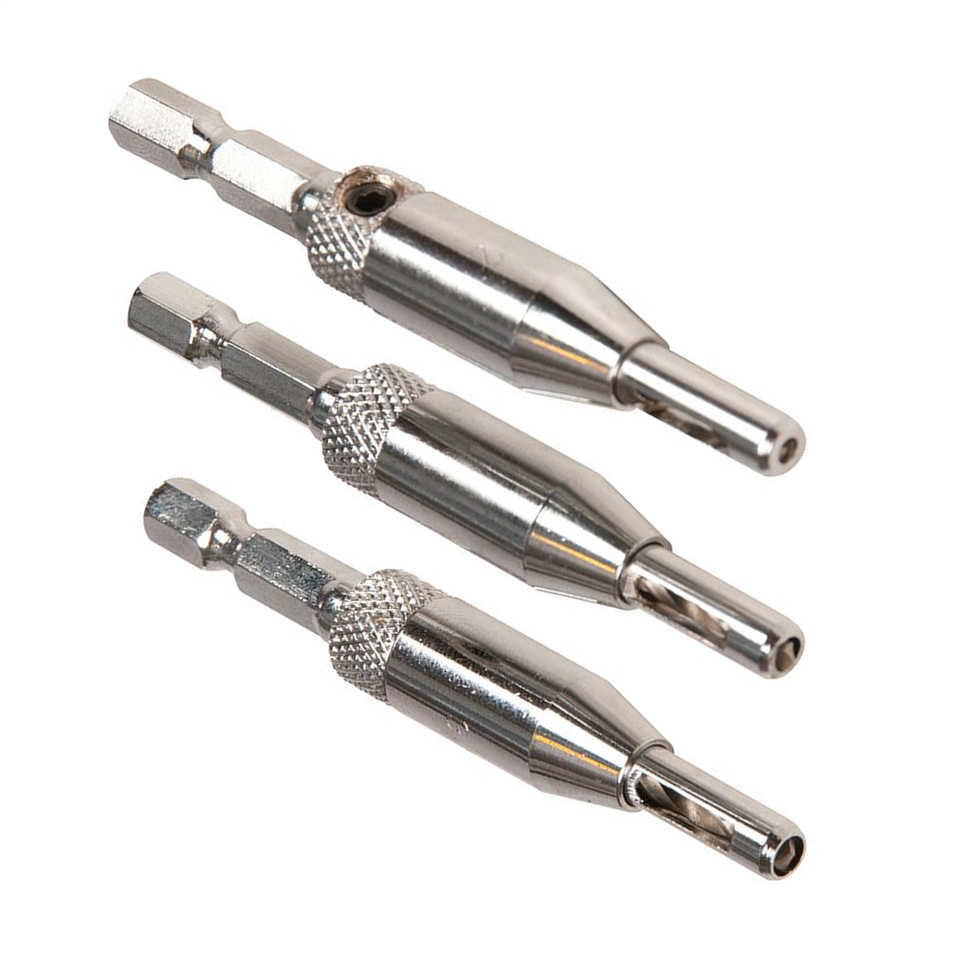 Hinge Drill Bit Set 3Pce Internal External Door Alignment Heavy Duty Tool