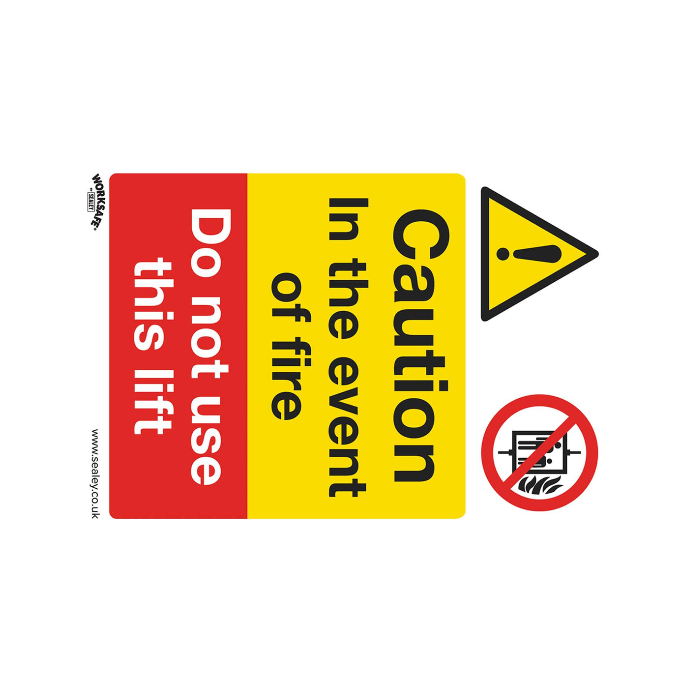Sealey Safety Sign - Caution Do Not Use Lift - Self-Adhesive. Pk of 10