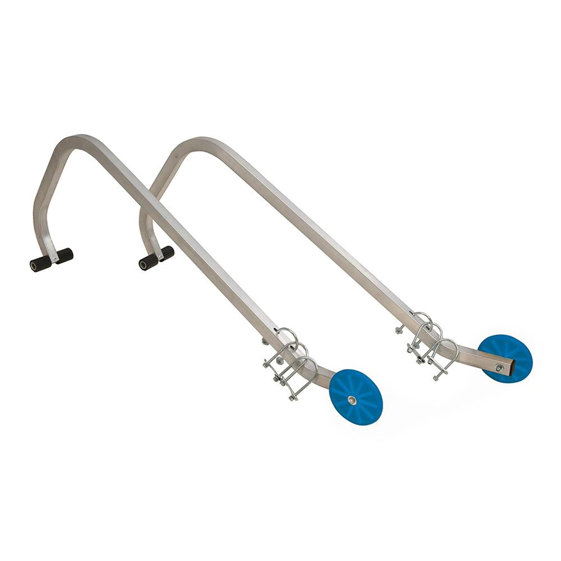 Pair of Roof Hook Kit For Extension Ladders With Wheels & Fixings 1015mm