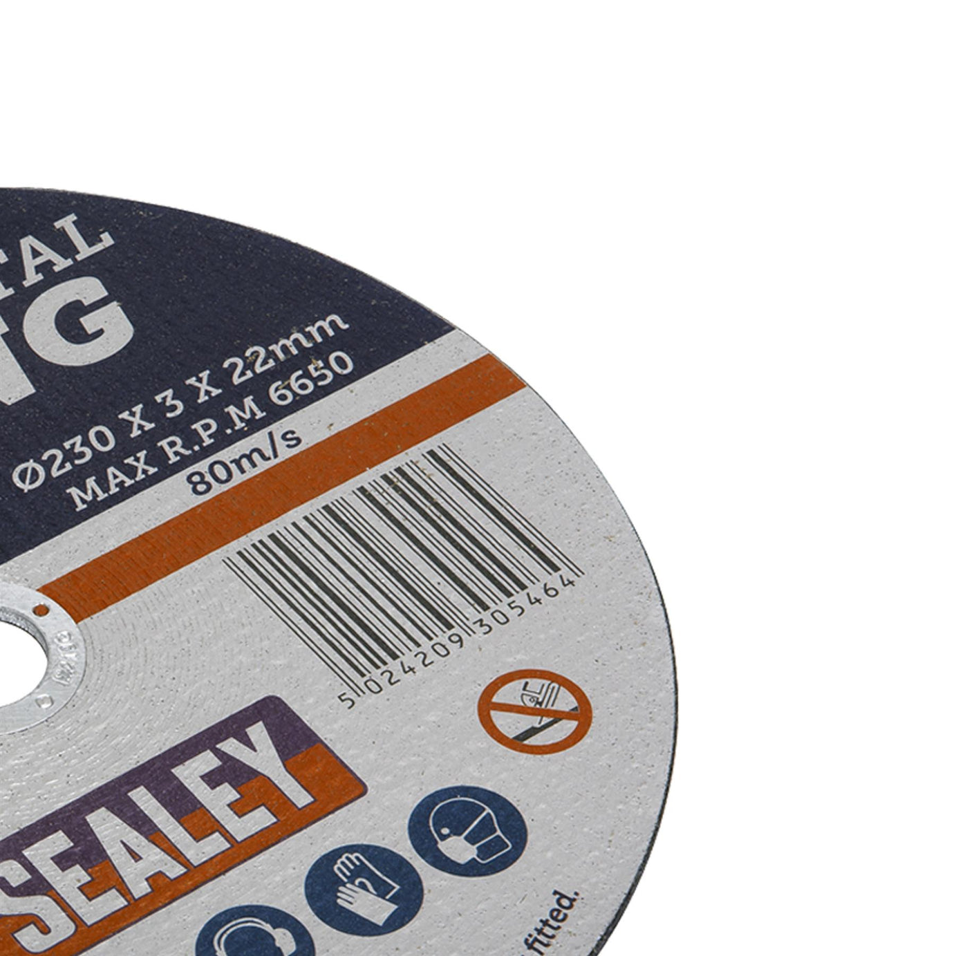 Cutting Disc 230 x 3mm 22mm. Bore Multi Purpose Cutting Discs PTC. Sealey
