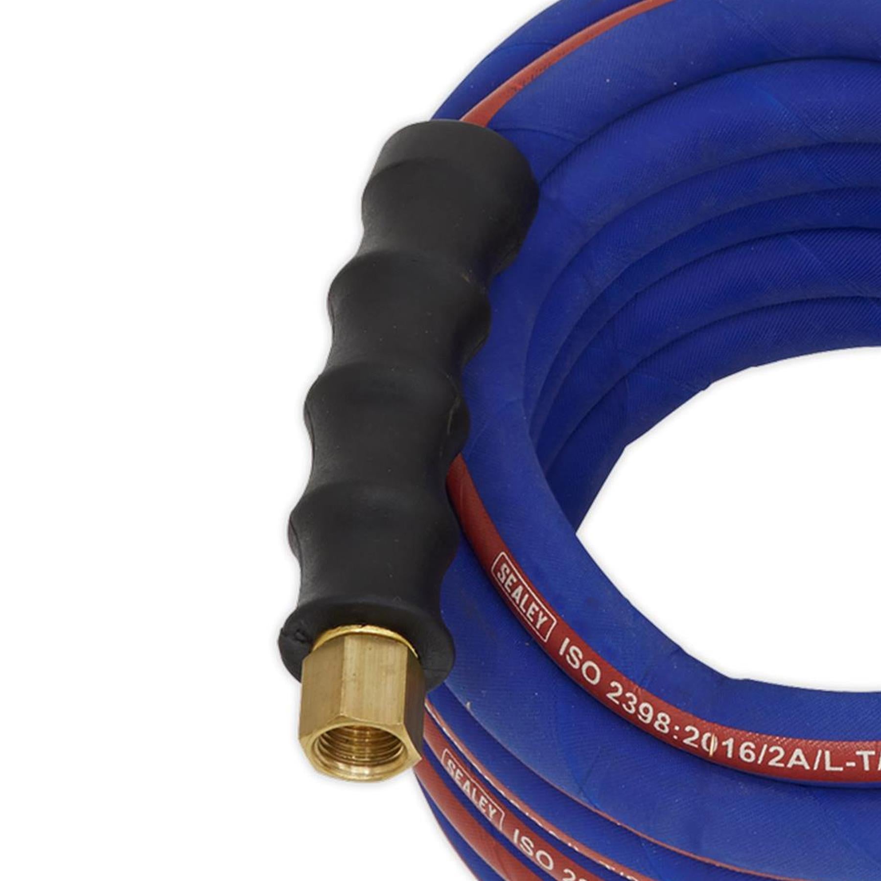 Sealey Rubber Air Hose 5m For Air Compressor 1/4"BSP 8mm Bore Extra Heavy Duty