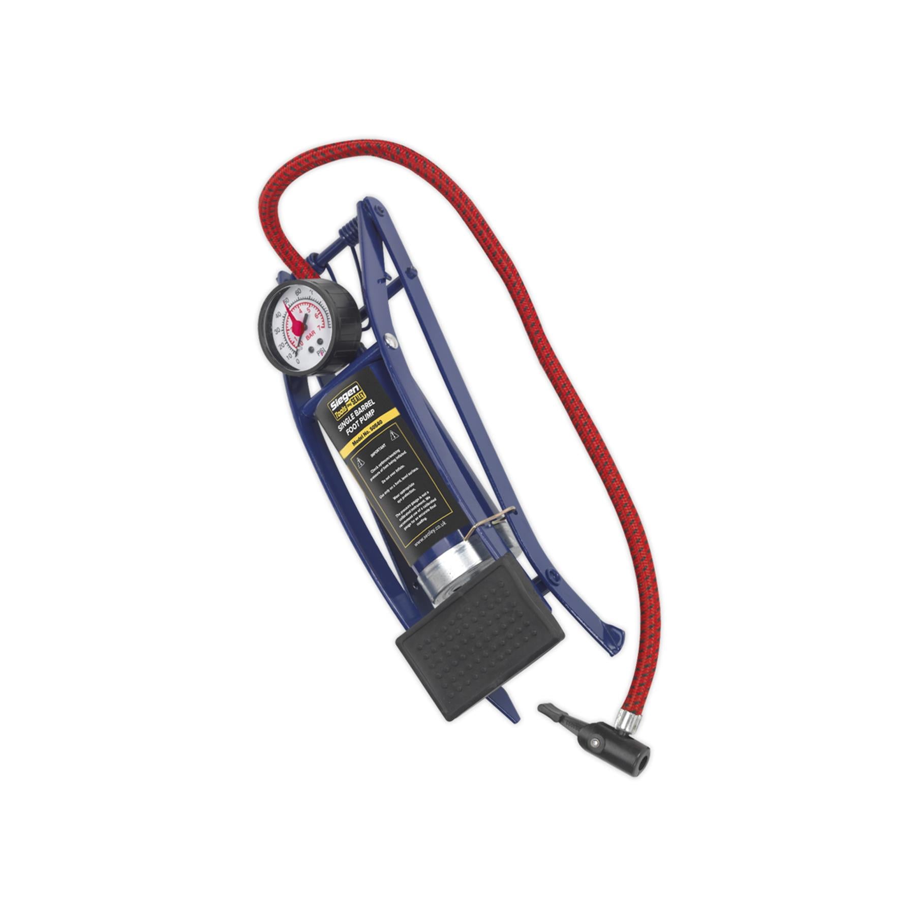 Sealey Foot Pump Single Barrel