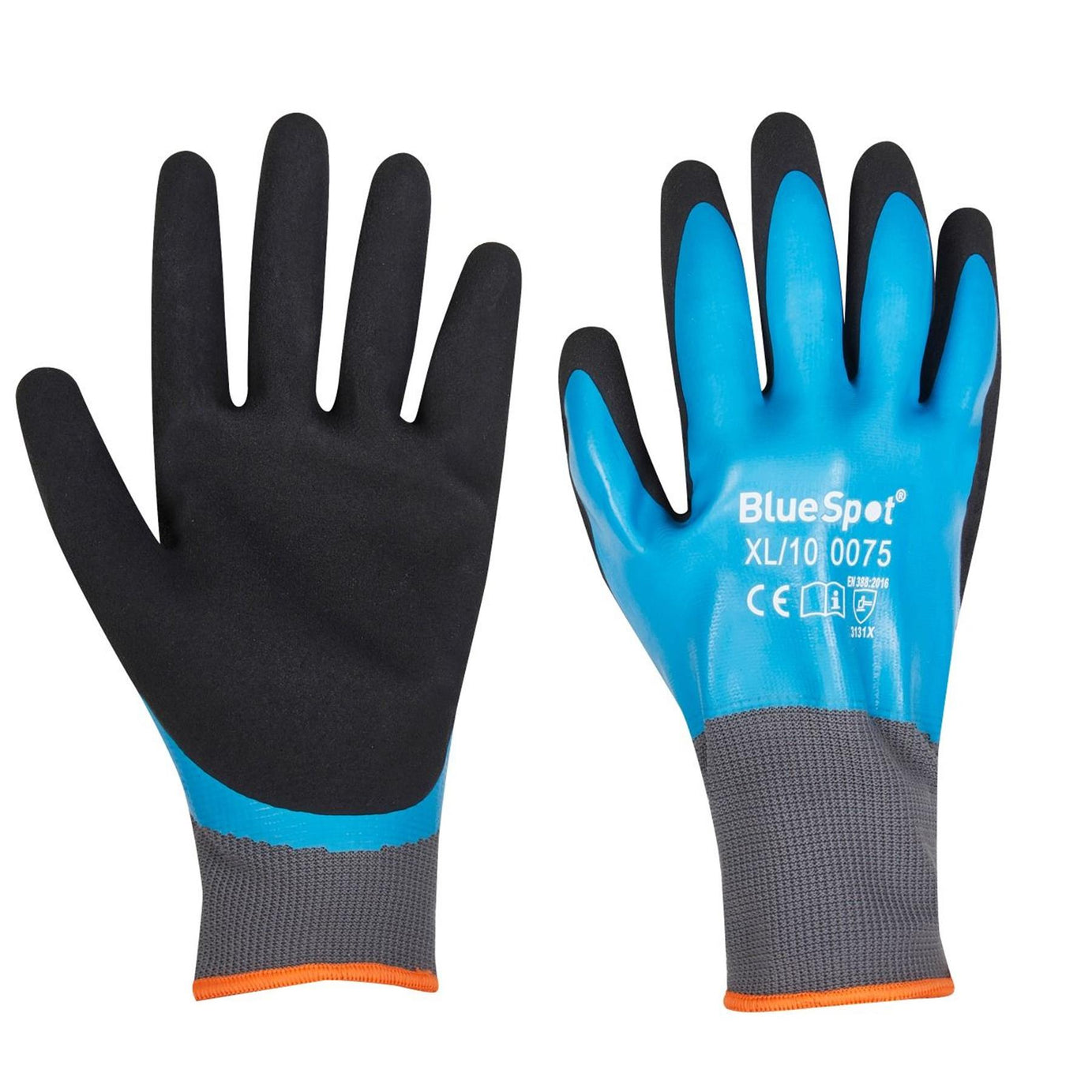 Blue Spot Latex Water Resistant Gloves (XL)