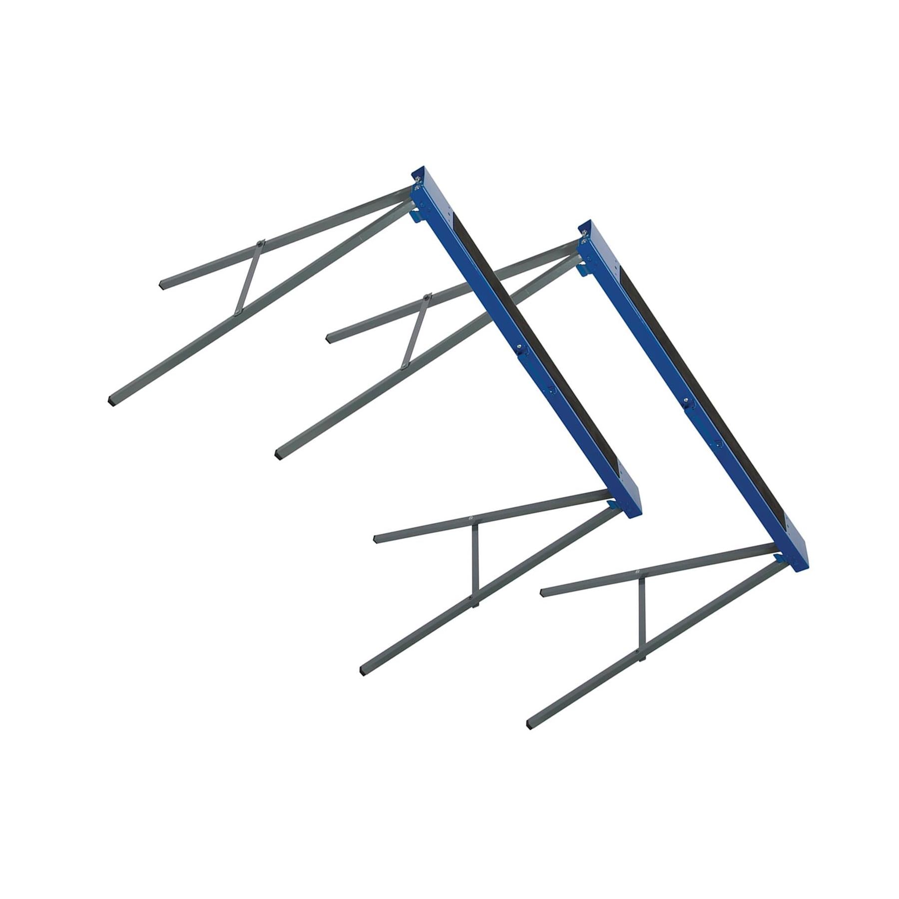 Metal Saw Horse Twin Pack 125Kg 100mm Wide Tops With Non Slip Rubber Mats