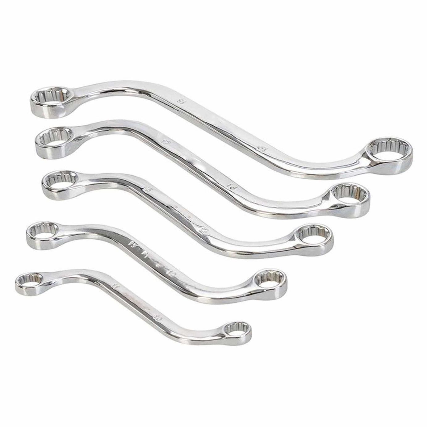 5 Piece Metric S Shaped Obstruction Spanner Wrench Set