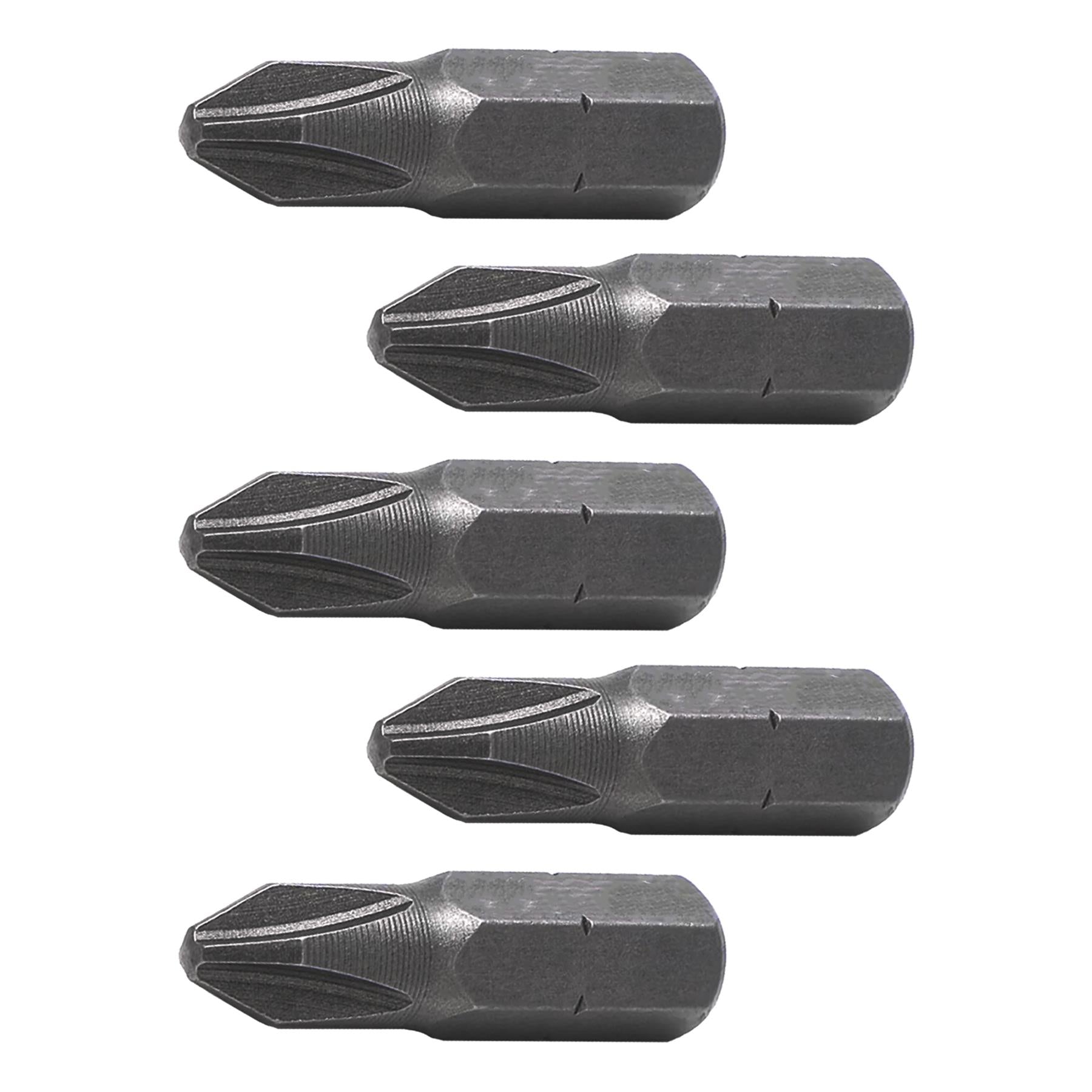 PH2 Phillips Screwdriver Bits CRV Chrome Vanadium Steel 1/4" Hex Drive 5Pcs