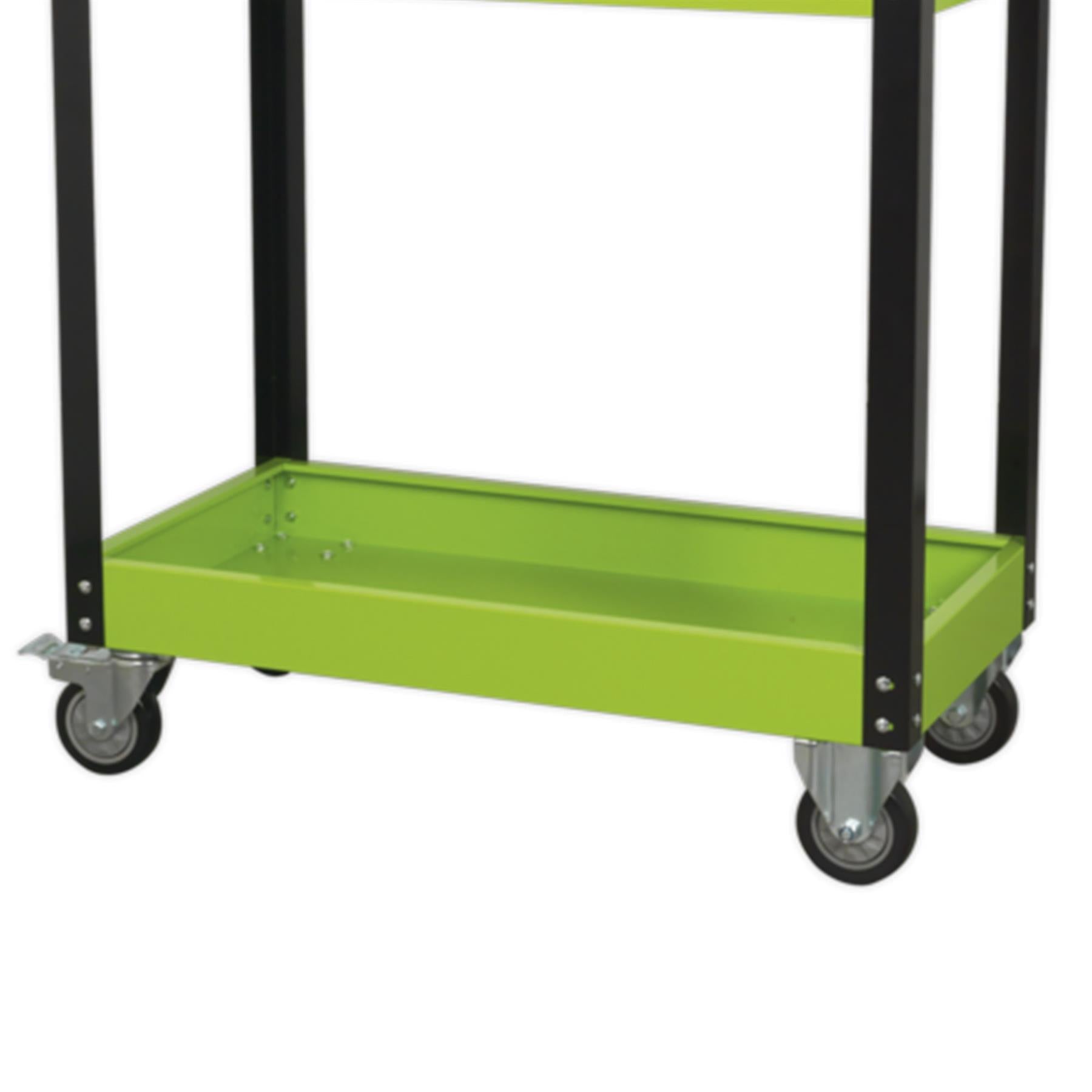 Sealey Workshop Trolley 2-Level Heavy-Duty - Hi-Vis Green CX109HV