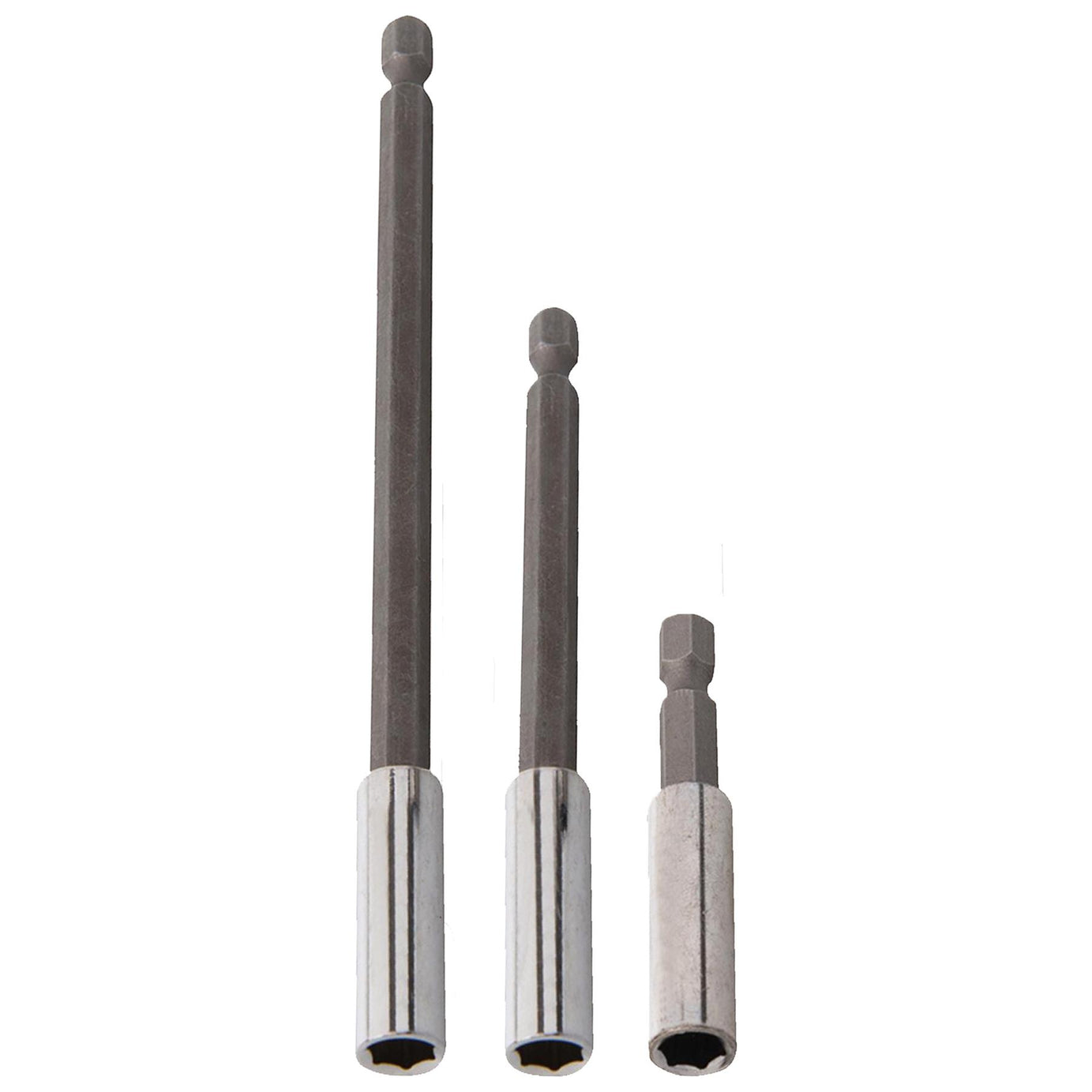 3 Pieces Screwdriver Bit Holder Set, 60, 100 & 150 mm Magnetic Sockets
