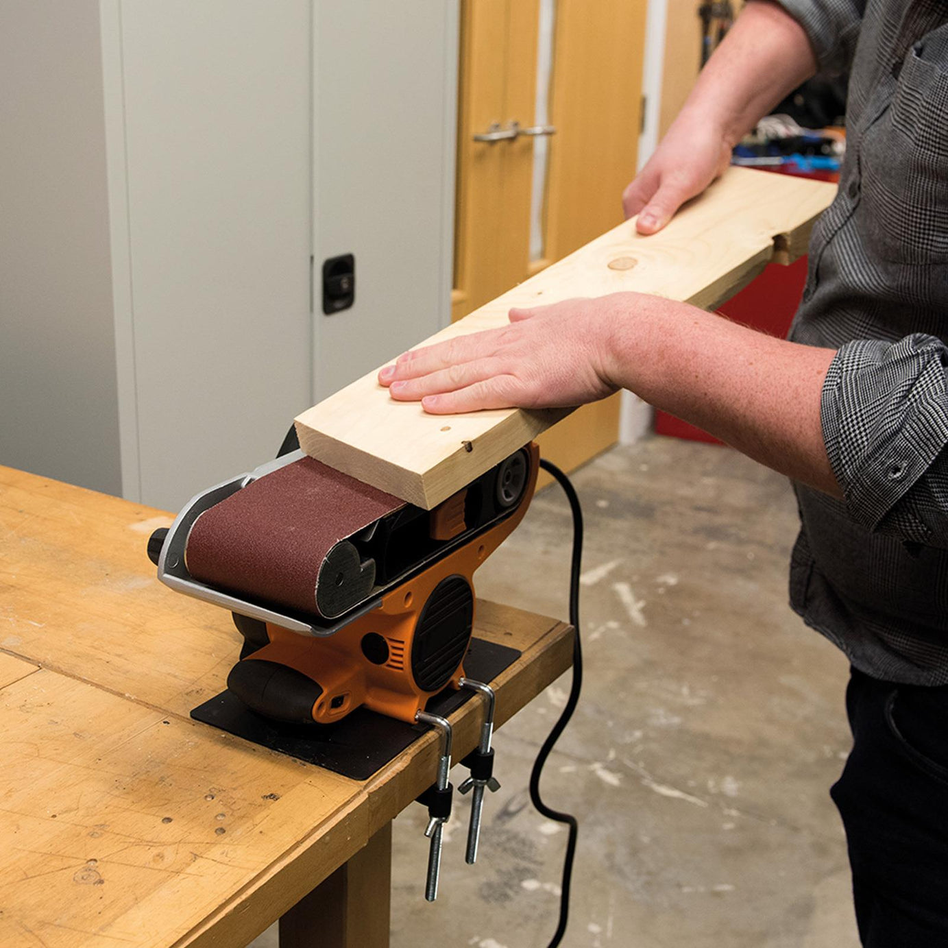 1200W Belt Sander 100mm T41200BS Belt Tracking Adjustment With Variable Speed