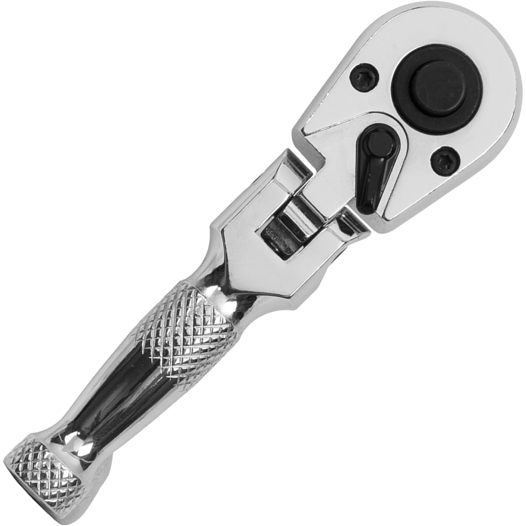 Sealey Ratchet Wrench Flexi-Head Stubby 1/4"Sq Drive