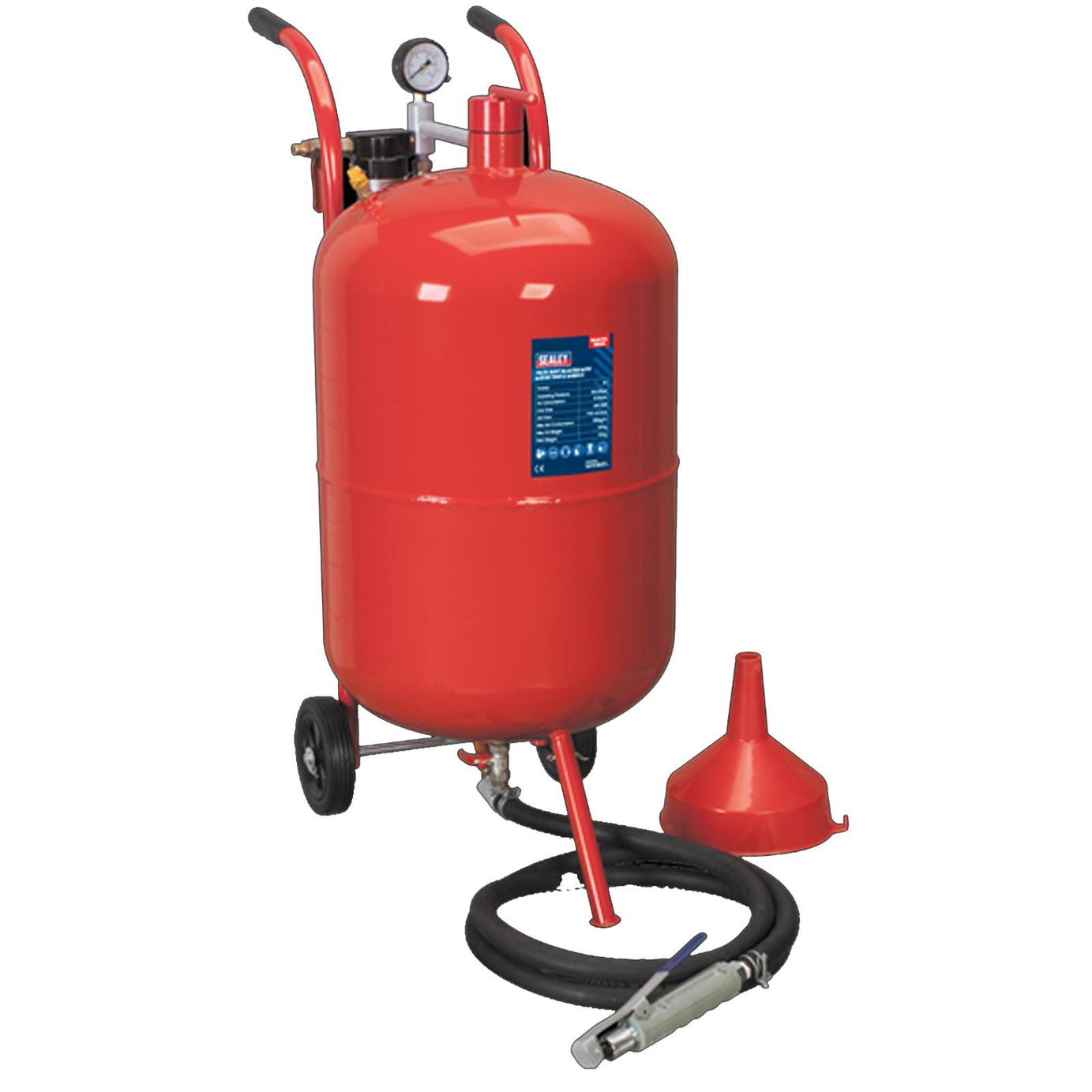 Sealey SB998 Shot Blaster with Water Trap and Wheels 75ltr