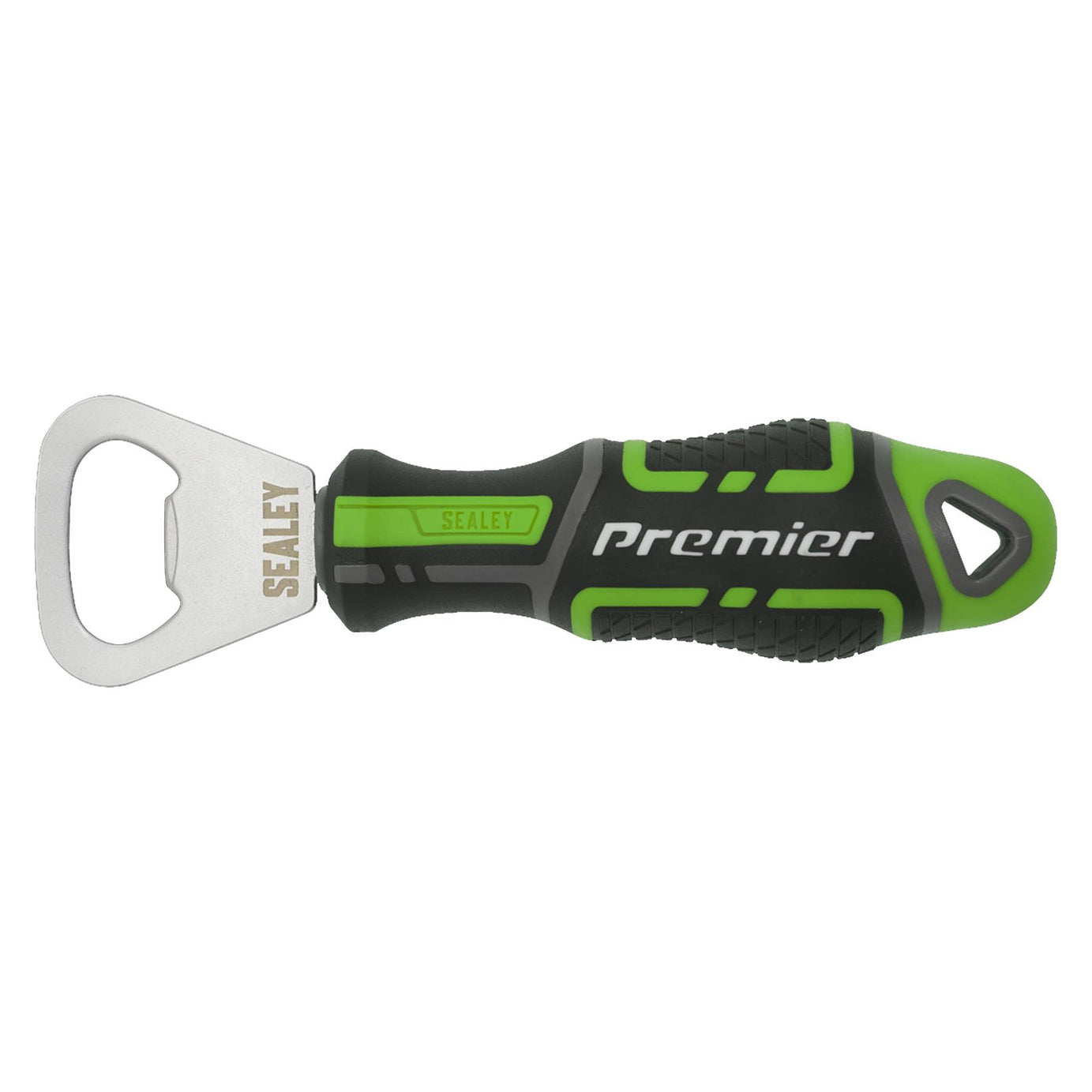 Sealey Bottle Opener Whine Beer Drinks Opener Soft Grip Handle Green GripMAX