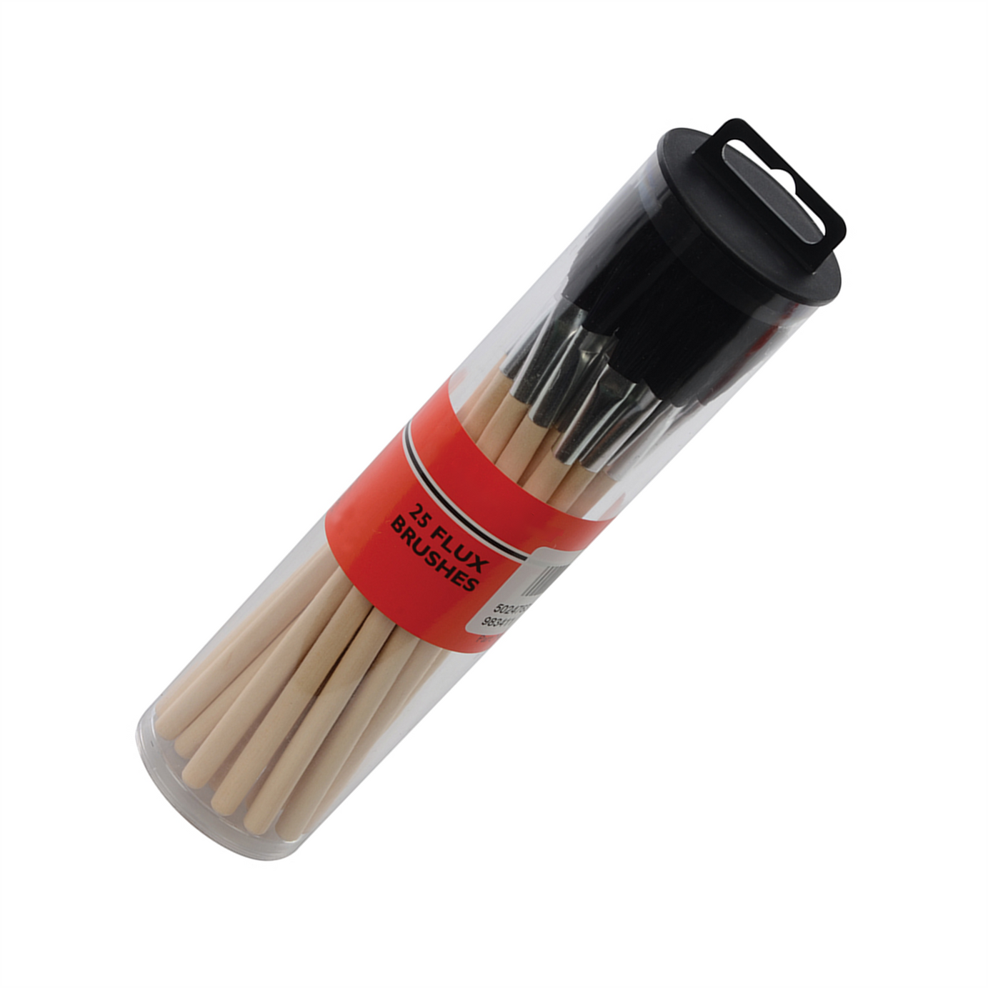 Flux Brushes Durable Aluminium Ferrules 25Pk Sanded 200mm Wooden Handle